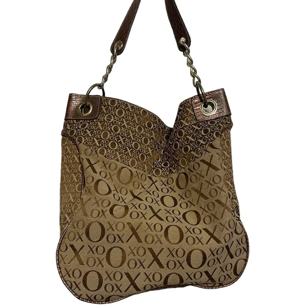 Xoxo vintage hobo shoulder bag purse brown gold 90s shoulder purse